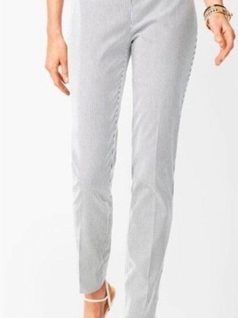Women’s   Talbots Chatham curvy  Black Stripe pinstripe pant.
